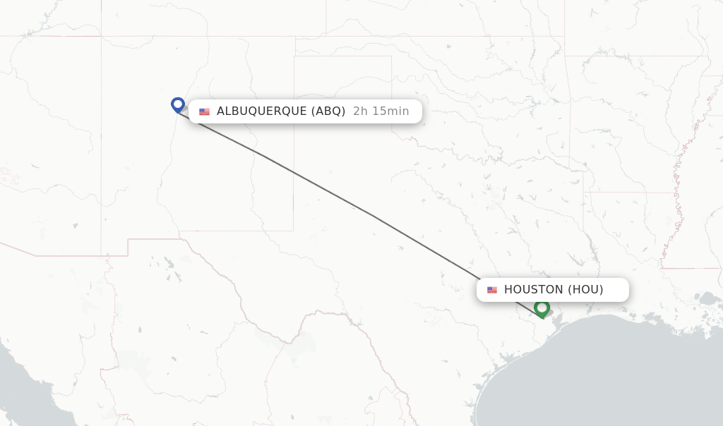 Direct (nonstop) flights from Houston to Albuquerque schedules