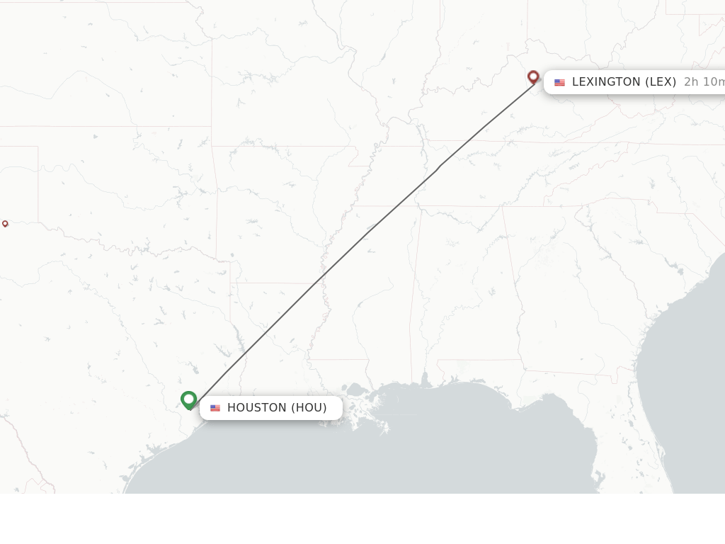 Direct (nonstop) flights from Houston to Lexington schedules