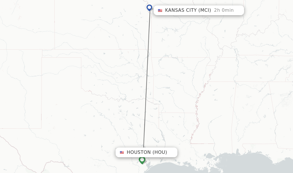 Direct (nonstop) flights from Houston to Kansas City schedules