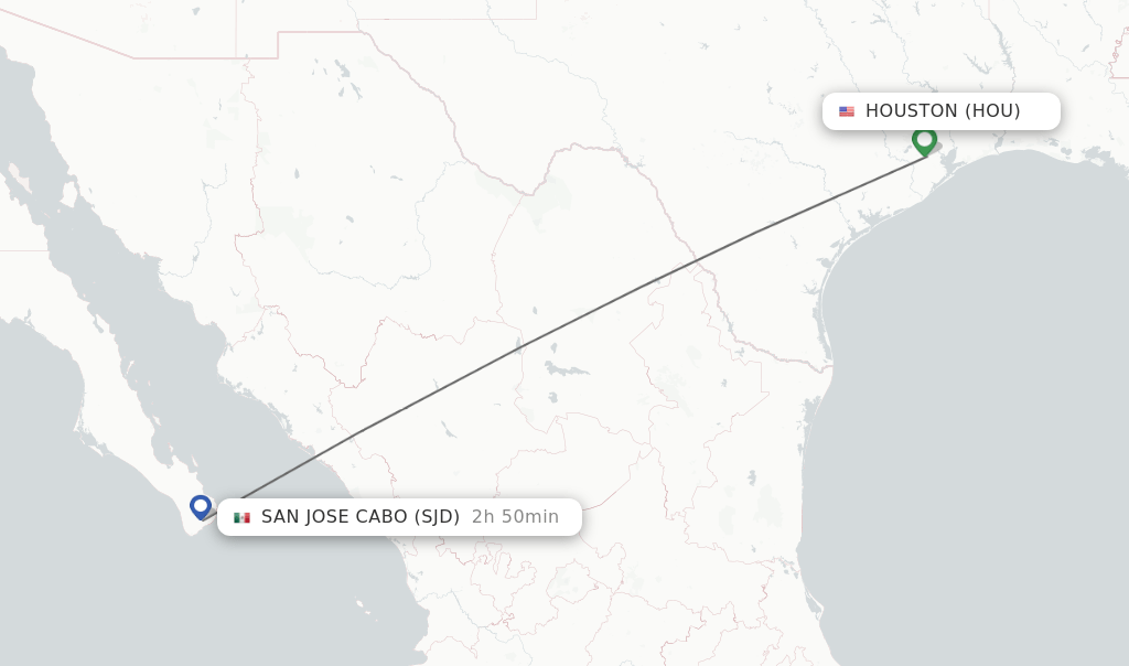 Direct (nonstop) flights from Houston to San Jose Cabo schedules