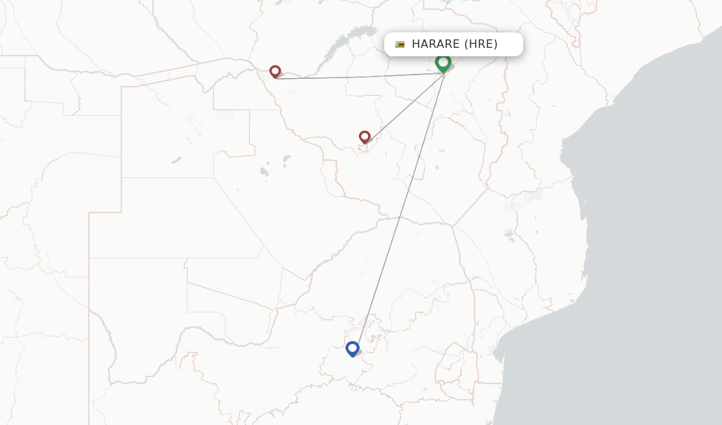 Fastjet flights from Harare, HRE
