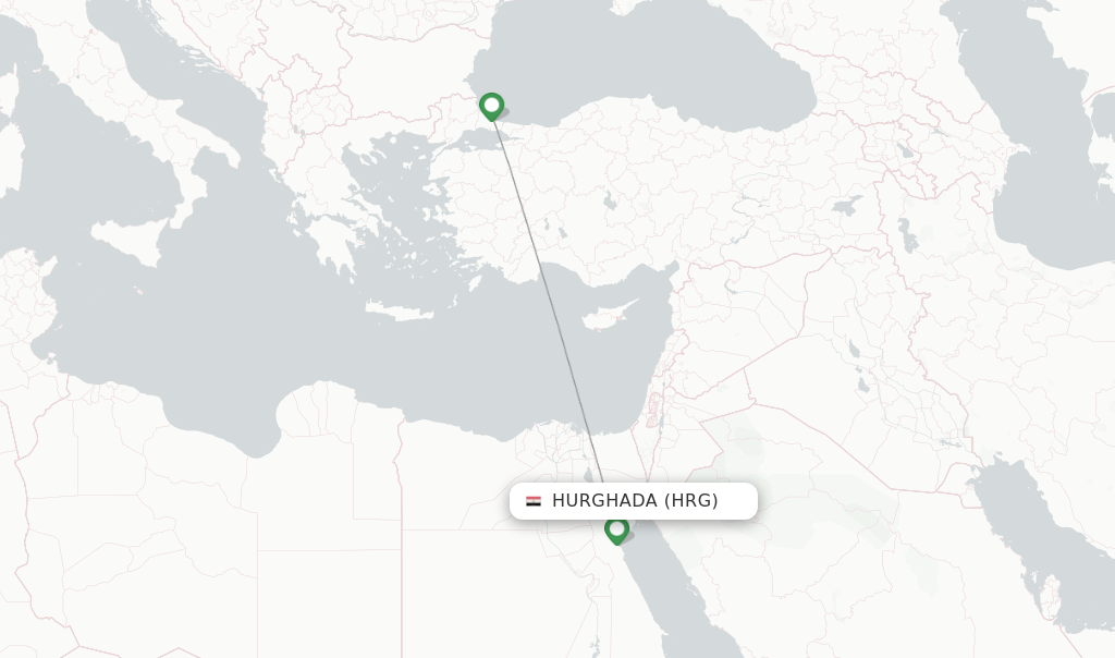 Turkish Airlines flights from Hurghada, HRG