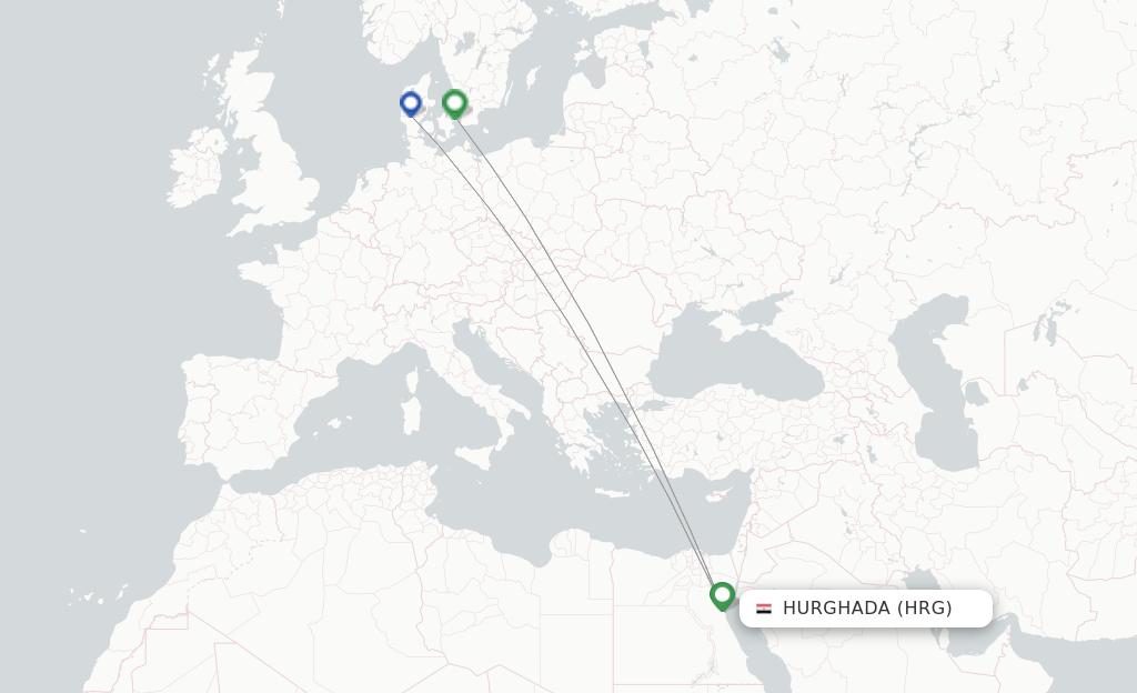 Corendon Airlines Europe flights from Hurghada, HRG