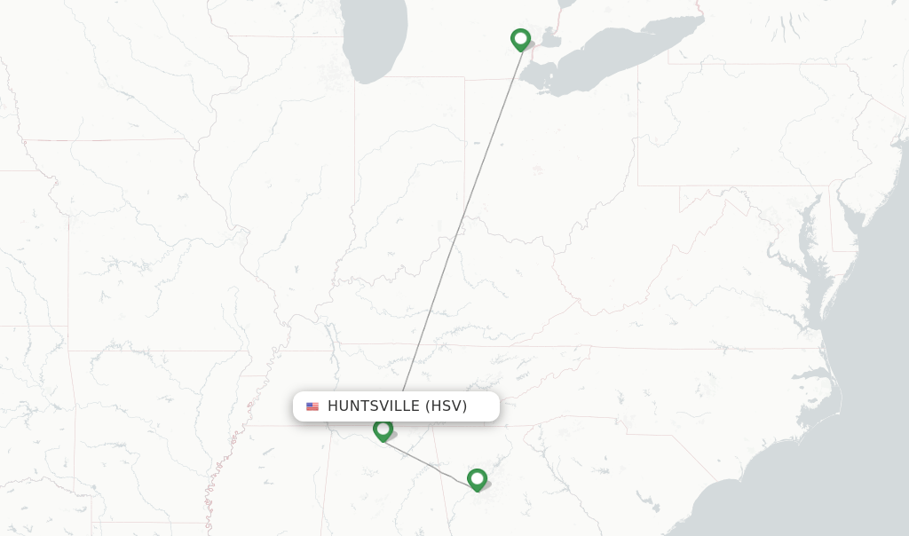 Delta flights from Huntsville, HSV