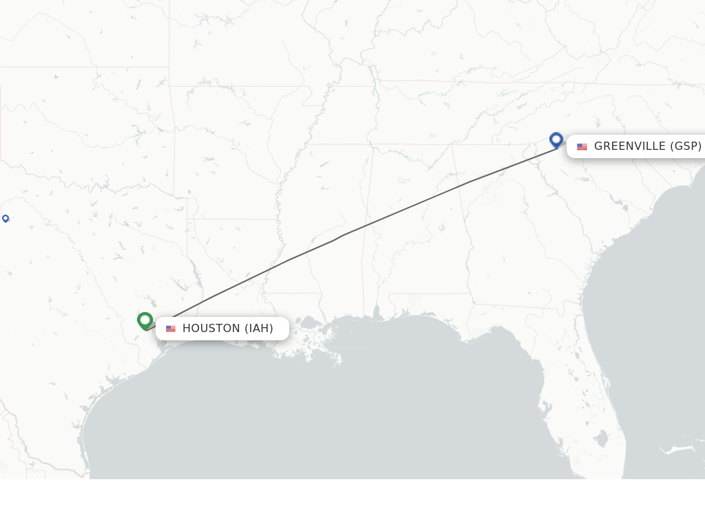 Direct (nonstop) flights from Houston to Greenville schedules