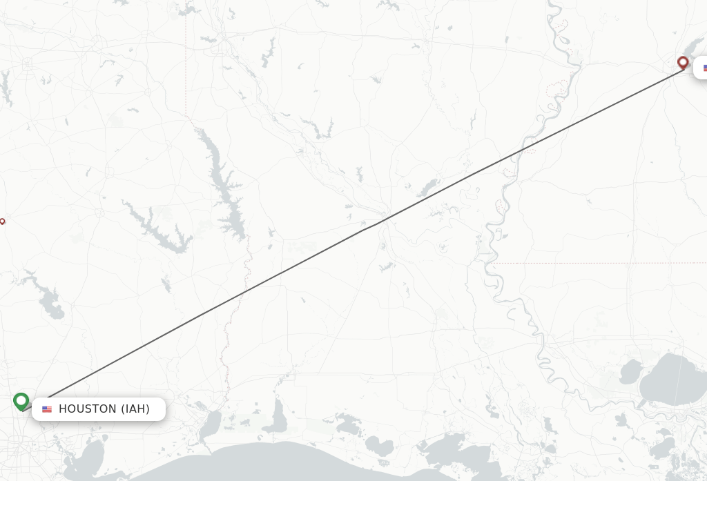 Direct (nonstop) flights from Houston to Jackson schedules