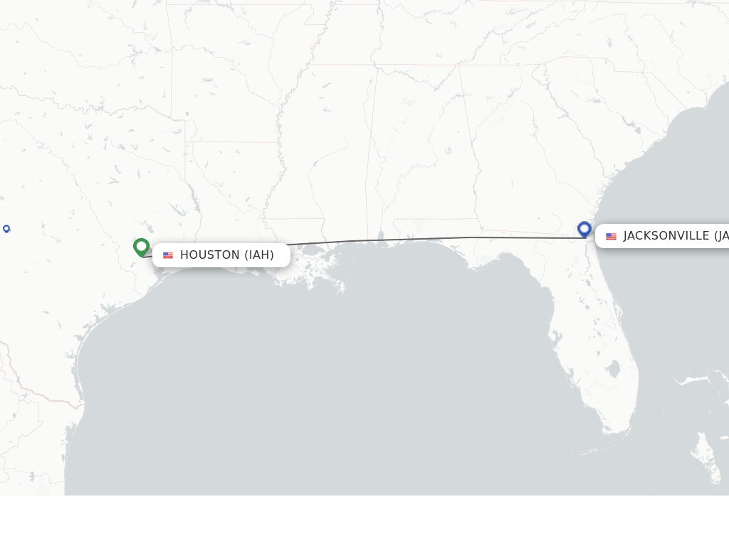 Direct (nonstop) flights from Houston to Jacksonville schedules