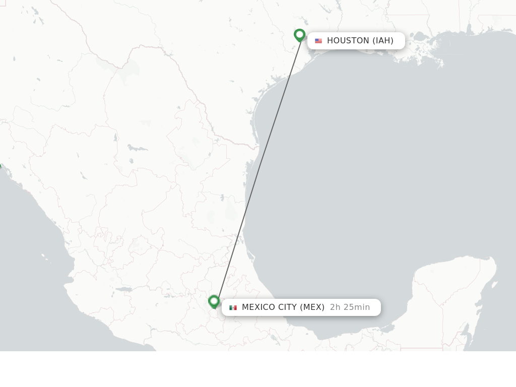 Direct (nonstop) flights from Houston to Mexico City schedules