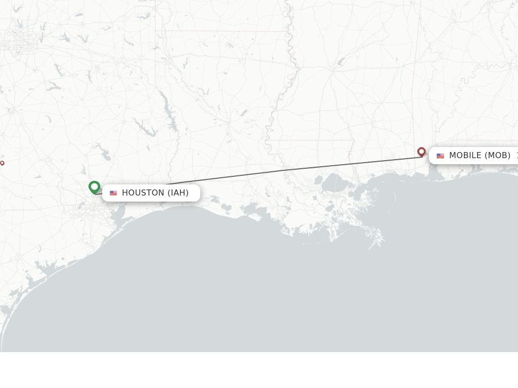 Direct (nonstop) flights from Houston to Mobile schedules