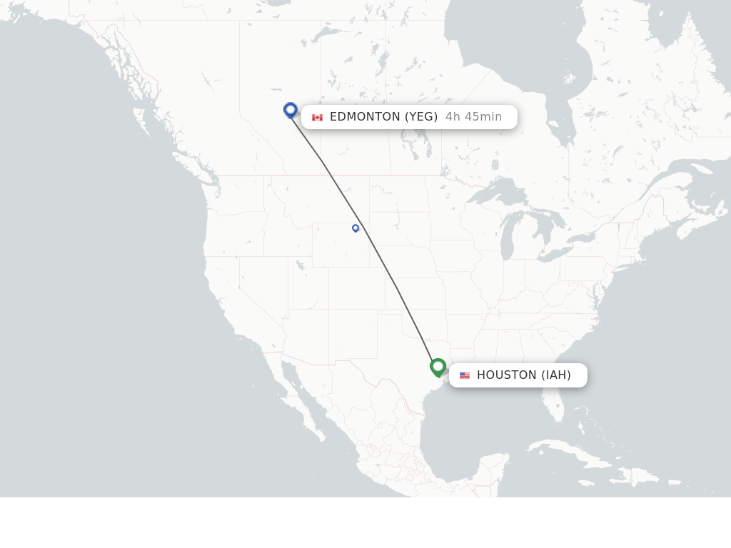 Direct (nonstop) flights from Houston to Edmonton schedules