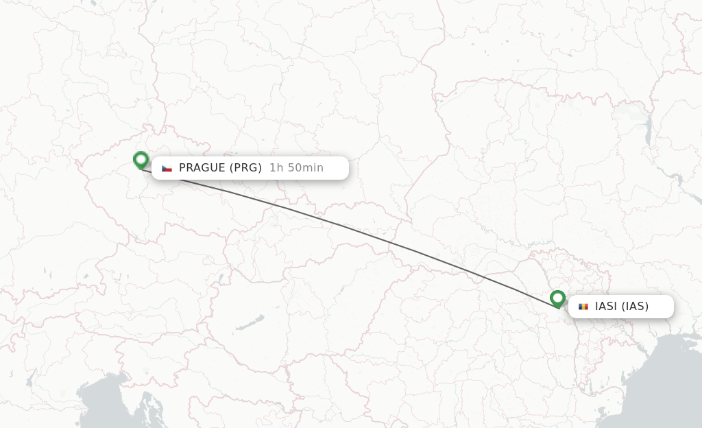 Direct (nonstop) flights from Iasi to Prague schedules