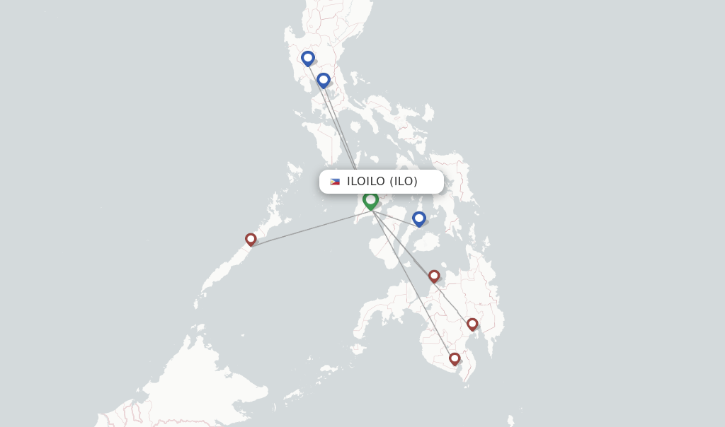 Direct (nonstop) flights from Iloilo (ILO)