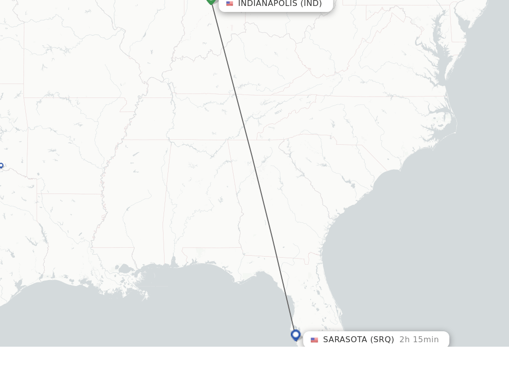Direct (nonstop) flights from Indianapolis to Sarasota schedules