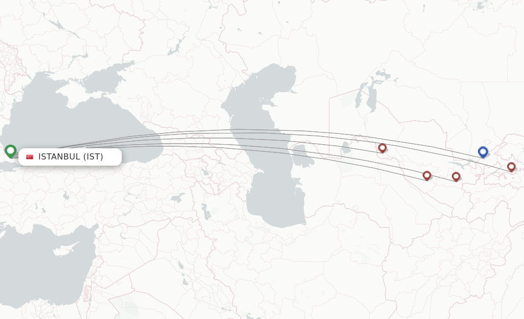 Uzbekistan Airways flights from Istanbul, IST