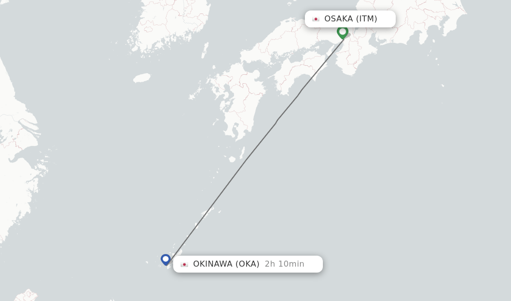 Direct (nonstop) flights from Osaka to Okinawa schedules