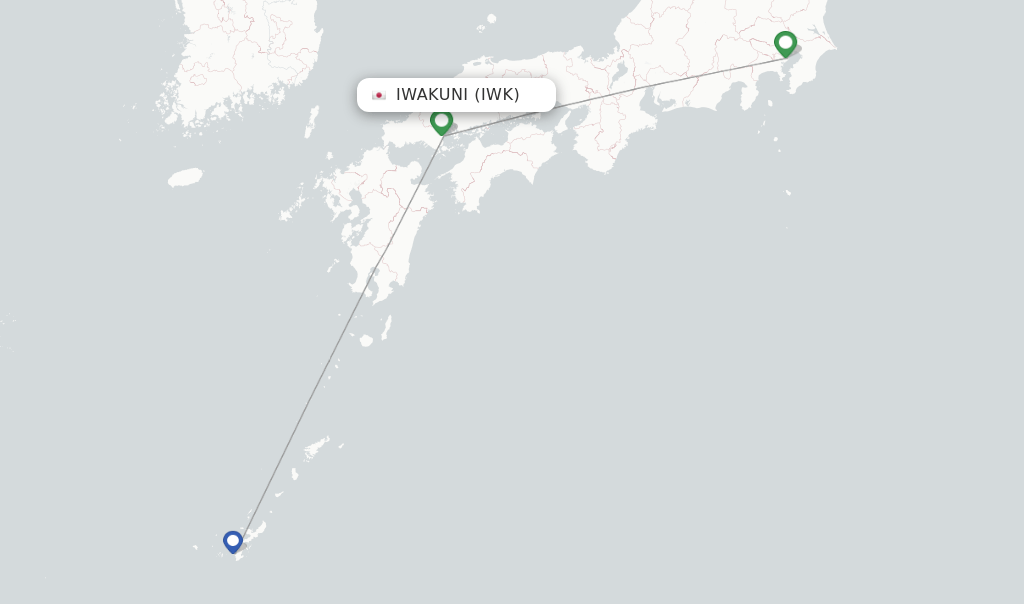 ANA flights from Iwakuni, IWK