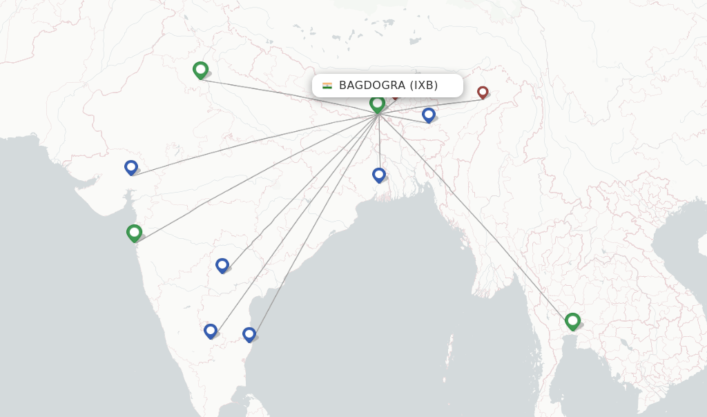 Direct (nonstop) flights from Bagdogra to Kolkata schedules