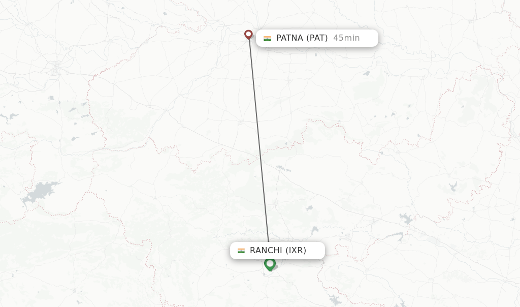 Direct (nonstop) flights from Ranchi to Patna schedules