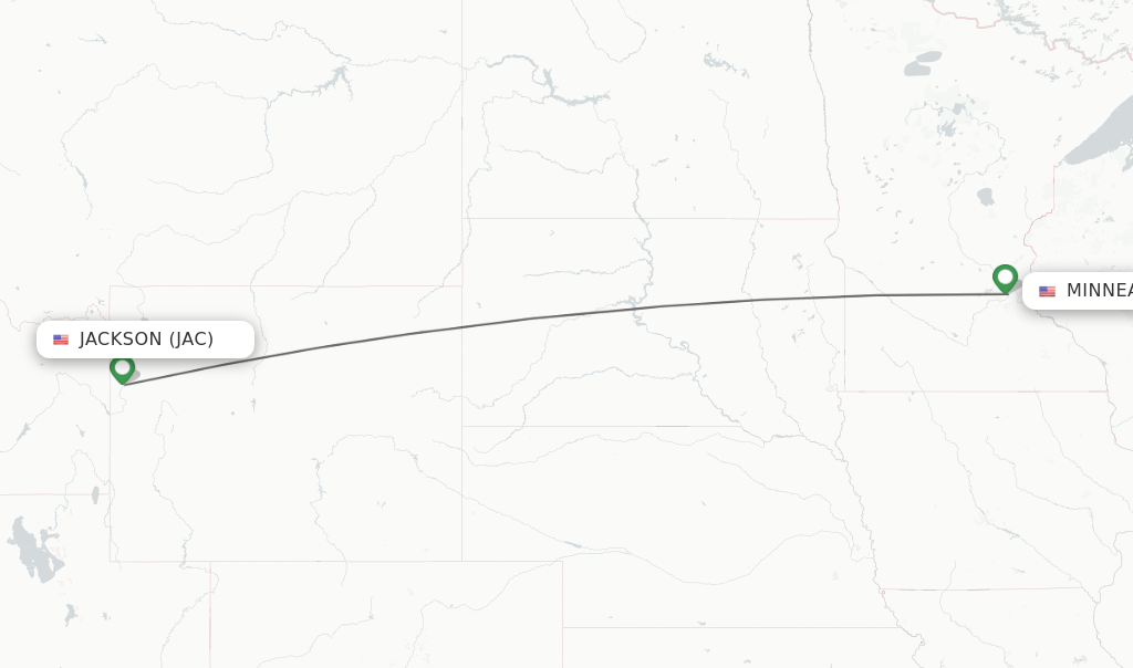 Direct (nonstop) flights from Jackson to Minneapolis schedules