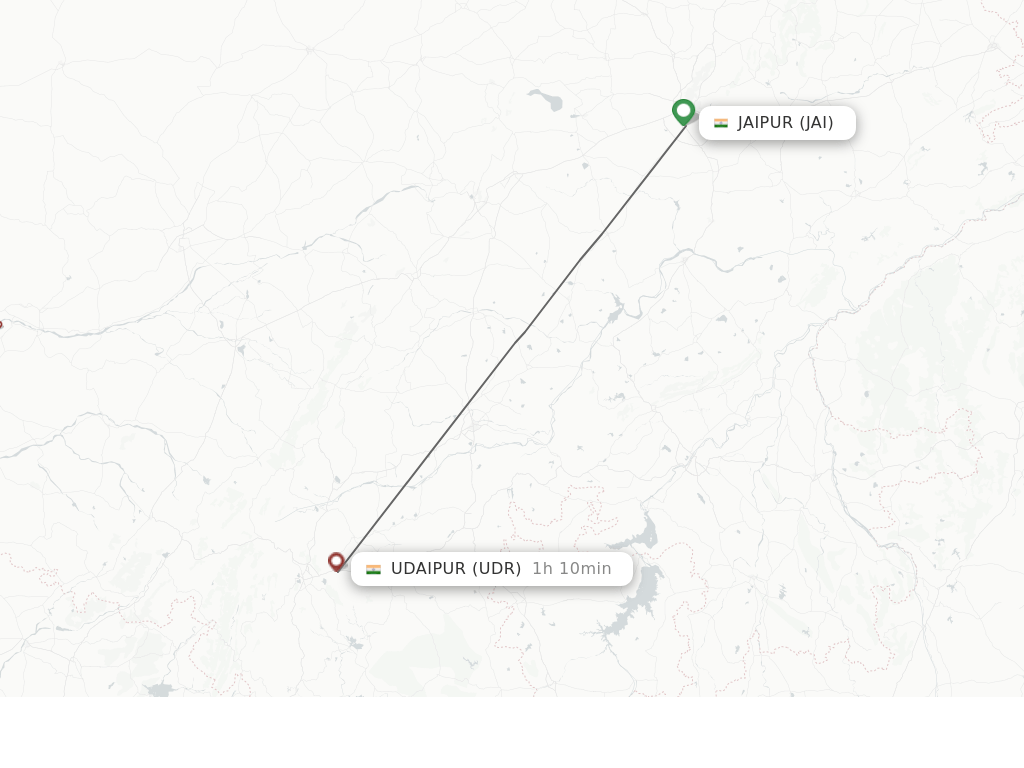 Direct (nonstop) flights from Jaipur to Udaipur schedules