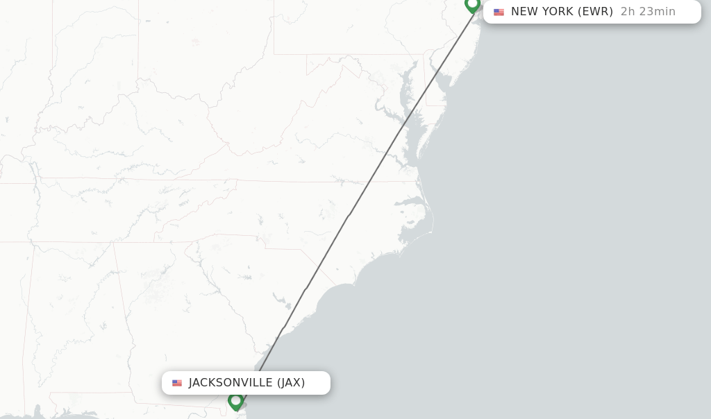 Direct (nonstop) flights from Jacksonville to New York schedules
