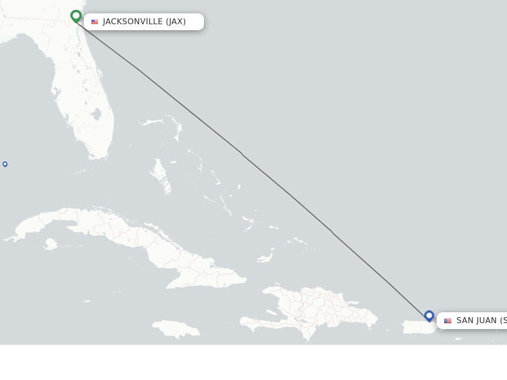 Direct (nonstop) flights from Jacksonville to San Juan schedules