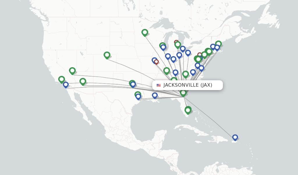 Direct (nonstop) flights from Jacksonville to Las Vegas schedules