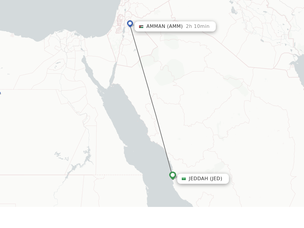 Direct (nonstop) flights from Jeddah to Amman schedules