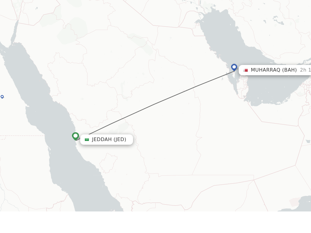 Direct (nonstop) flights from Jeddah to Bahrain schedules