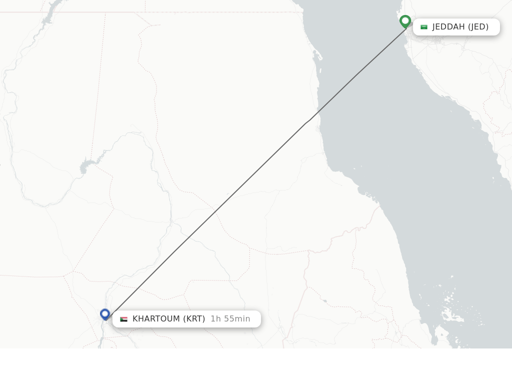 Direct (nonstop) flights from Jeddah to Khartoum schedules