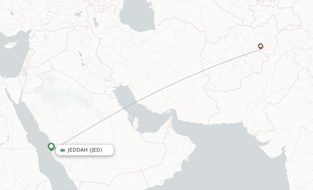 Kam Air flights from Jeddah, JED