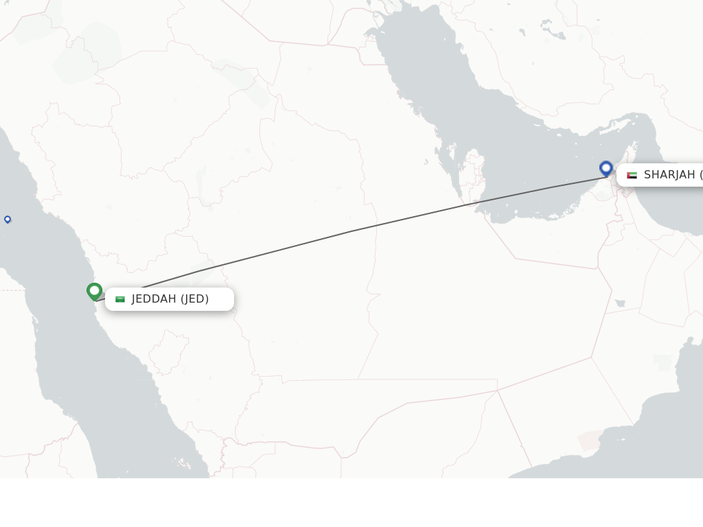 Direct (nonstop) flights from Jeddah to Sharjah schedules