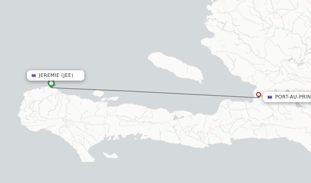 Direct (nonstop) flights from Jeremie to PortauPrince schedules