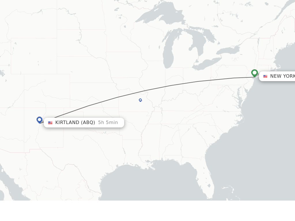 Direct (nonstop) flights from New York to Albuquerque schedules