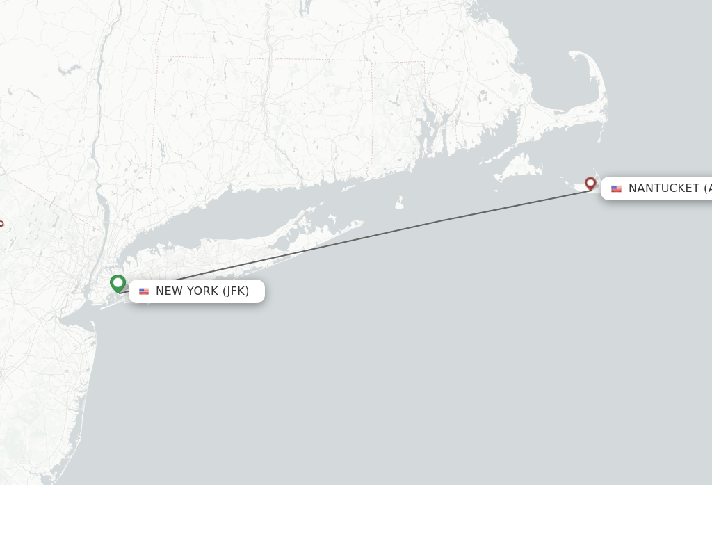 Direct (nonstop) flights from New York to Nantucket schedules