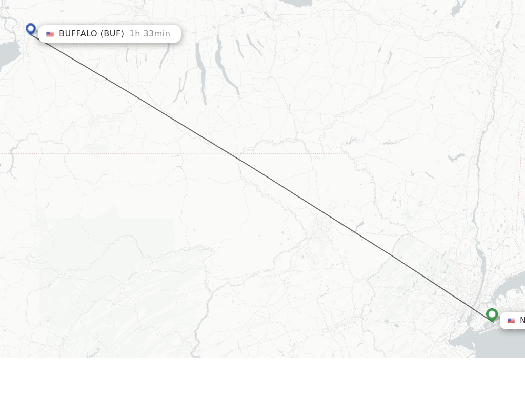 Direct (nonstop) flights from New York to Buffalo schedules