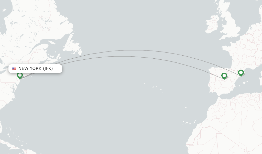 Iberia flights from New York, JFK