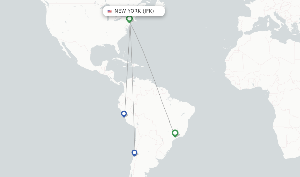 LATAM Airlines flights from New York, JFK