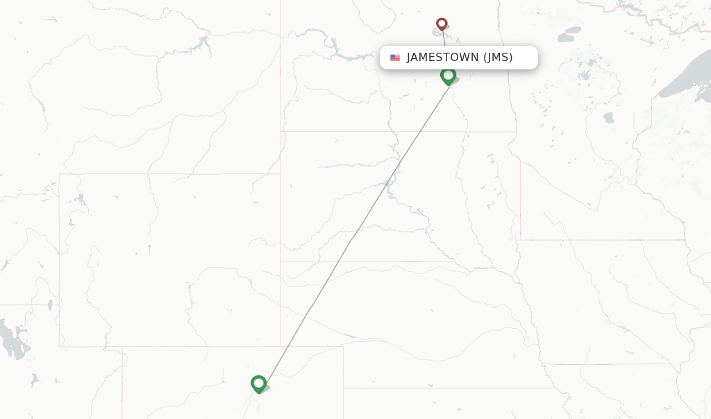 United flights from Jamestown, JMS