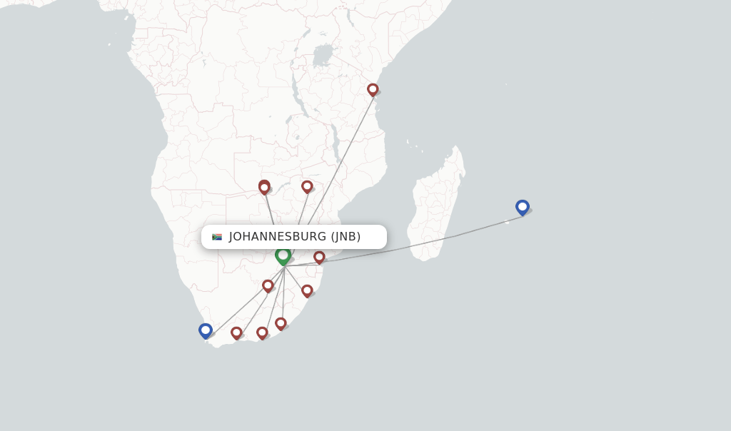 Safair flights from Johannesburg, JNB