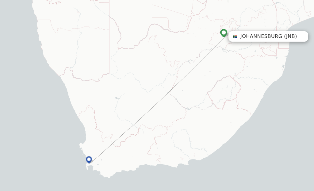 Global Aviation flights from Johannesburg, JNB