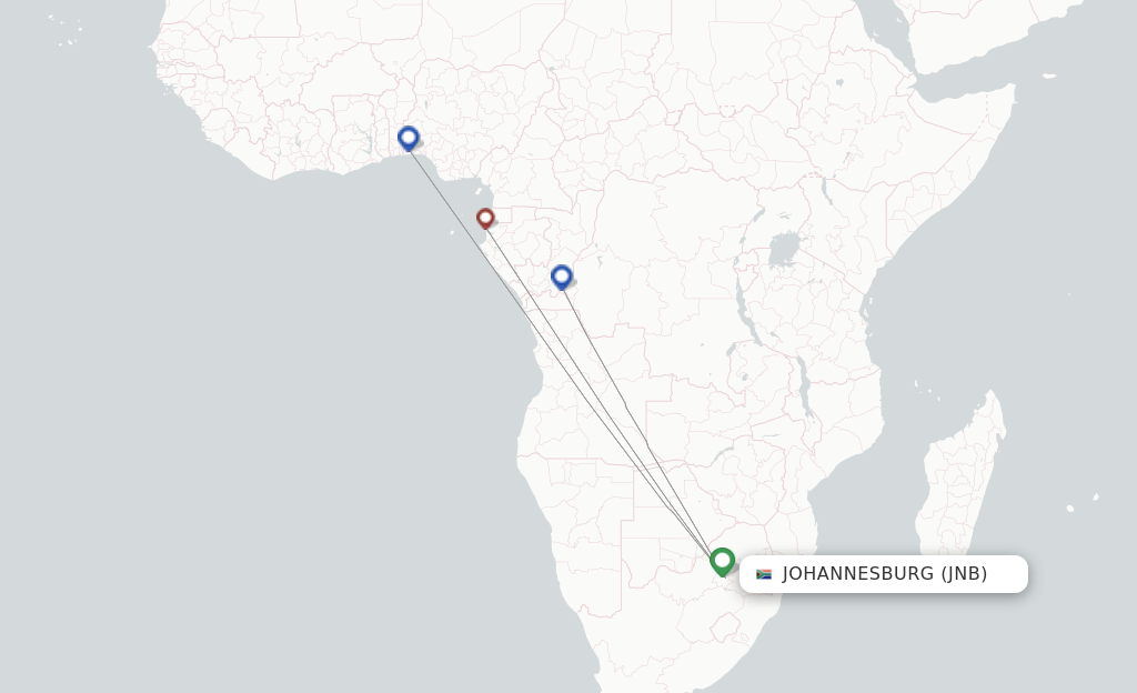 ASKY Airlines flights from Johannesburg, JNB