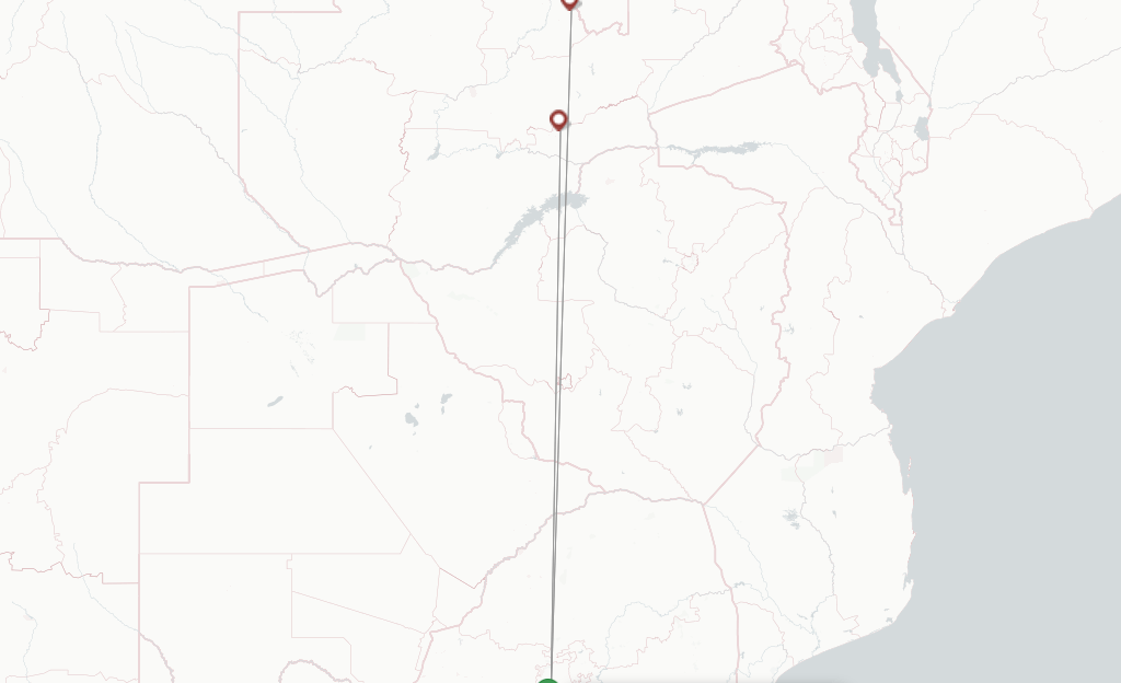 Proflight Zambia flights from Johannesburg, JNB