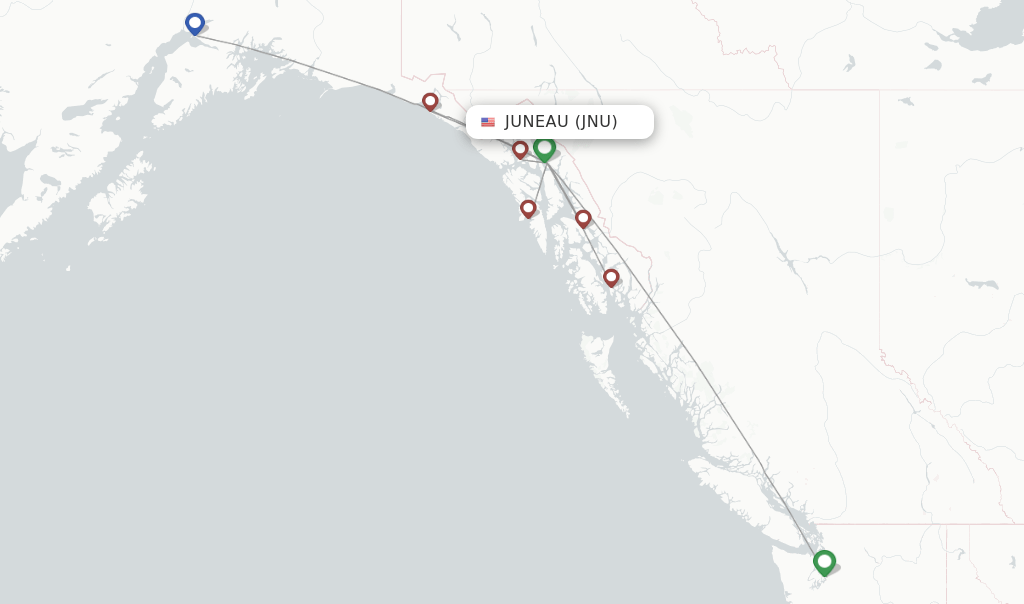Alaska Airlines flights from Juneau, JNU