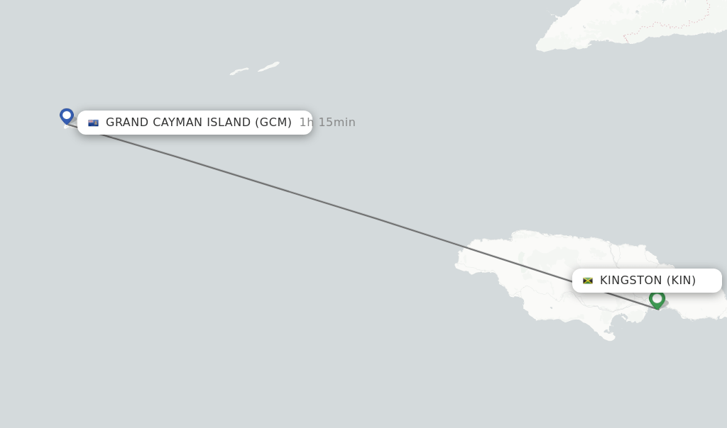 Direct (nonstop) flights from Kingston to Grand Cayman Island schedules