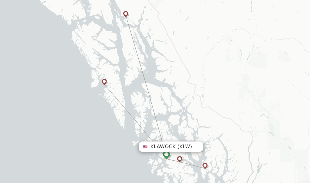 Direct (nonstop) flights from Klawock Airport (KLW)