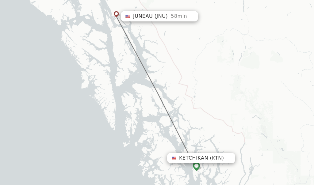 Direct (nonstop) flights from Ketchikan to Juneau schedules