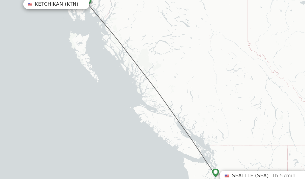 Direct (nonstop) flights from Ketchikan to Seattle schedules