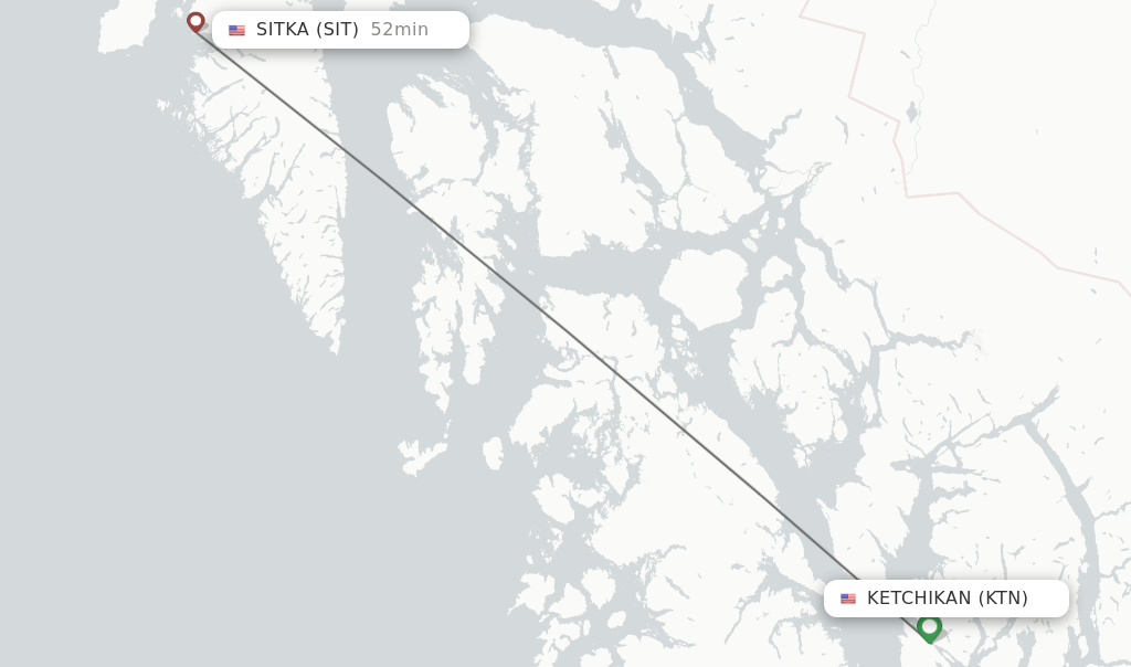 Direct (nonstop) flights from Ketchikan to Sitka schedules