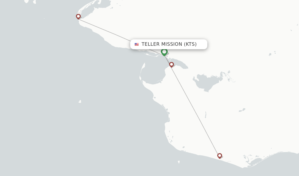 Direct (nonstop) flights from Teller Mission, Brevig Mission Airport